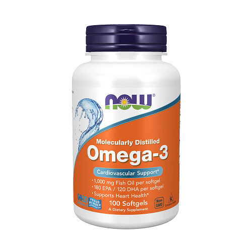 NOW Omega 3 1000mg 100 minkštos kapsulės